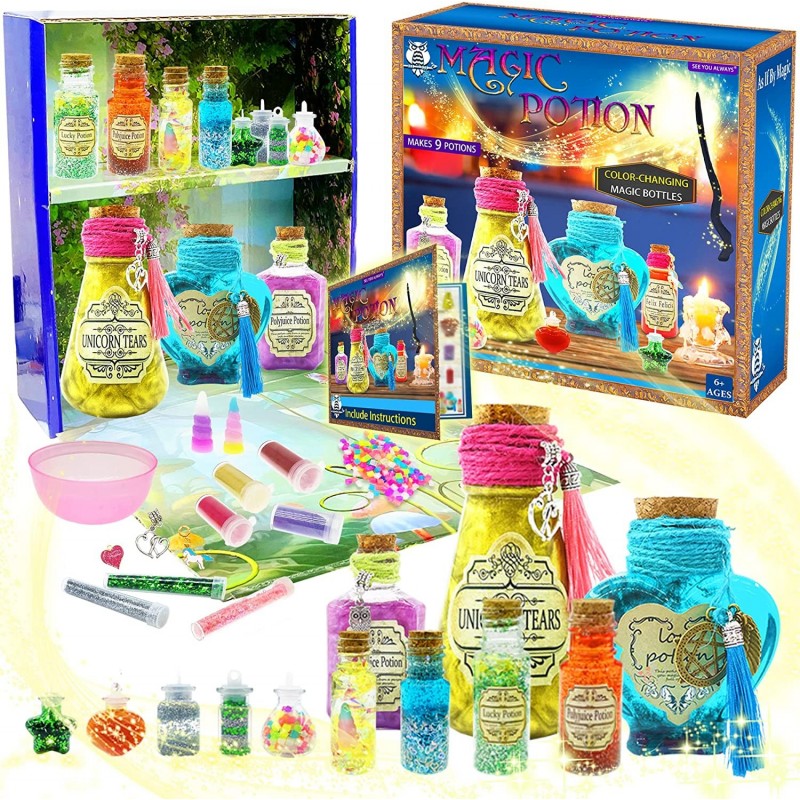 Magic Fairy Polyjuice Potion Kits for Kids - DIY 15+ Magical Reaction Bottles Witches' Potions Art Craft Kit Creative Toys fo...