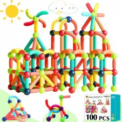 100PCS Magnetic Toys Building Blocks Magnets for Kids 3 4 5 6 Year Old Toddler Toys Age 2-4 for Boys Girls Magnetic Balls and...