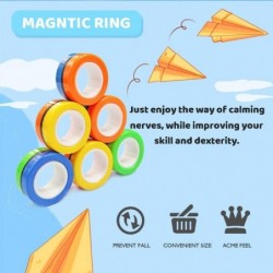 3PCS Magnetic Ring Fidget Set - Decompression Gadgets Rotating Fidget Spinners Relieve Anxiety Finger Small Toys for Wokers S...