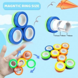 3PCS Magnetic Ring Fidget Set - Decompression Gadgets Rotating Fidget Spinners Relieve Anxiety Finger Small Toys for Wokers S...