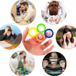 6 PCS Finger Magnetic Ring Magnet Rings Toy for Adults and Children Colorful Unzip Toys for Anxiety ADHD and AutismMagic Ring...