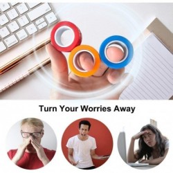 6 PCS Finger Magnetic Ring Magnet Rings Toy for Adults and Children Colorful Unzip Toys for Anxiety ADHD and AutismMagic Ring...