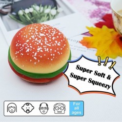 Decompress and Stress Stretch Hamburger Toy Slow Rising Squishy Squeeze Toys Super Soft Stress Relief Toys Hamburger Party Fa...