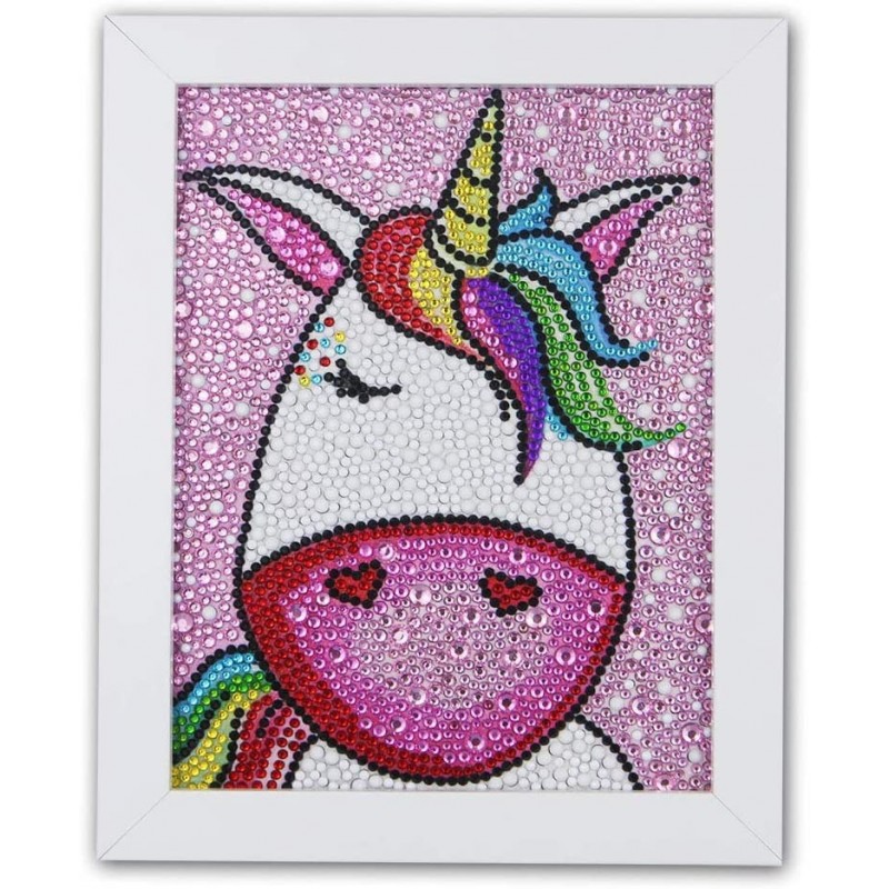 Unicorn Diamond Painting Kits for Kids Diamond Art for Kids with Frame Diamond Art Kits for Kids Beginner 18x23cm $18.05 Kids...