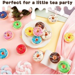 24 pcs Donut Stress Ball Artificial Donuts Stress Relief Ball Fake Donut for Birthday Party Favors Shop Decoration Shooting P...