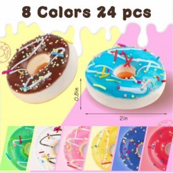 24 pcs Donut Stress Ball Artificial Donuts Stress Relief Ball Fake Donut for Birthday Party Favors Shop Decoration Shooting P...