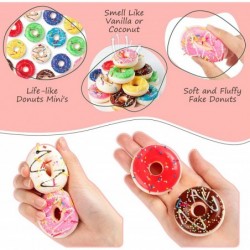 24 pcs Donut Stress Ball Artificial Donuts Stress Relief Ball Fake Donut for Birthday Party Favors Shop Decoration Shooting P...