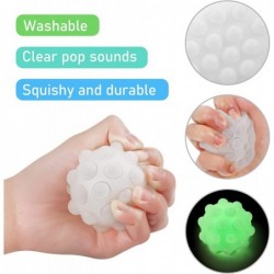 Glow in The Dark Pop Fidget Balls Squeeze 3D Light Up Bouncy Galaxy Heart Push Pop Squishy Stress Ball with Bubbles Sphere Se...