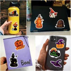 Punpkin Stickers for Water Bottles Cute Pumpkin Stickers for Envelopes Waterproof Vinyl Stickers Pack(50 Pcs) $12.96 Kids' Dr...