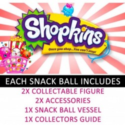 Shopkins Mini Pack Real Littles Snack Ball Micro Mart Mystery Mini Toys 2 Pack Bundle with 2 My Outlet Mall Stickers $63.03 M...