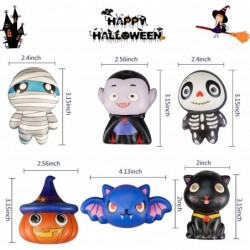 6 Pack-Halloween Squishies Toys Slow Rising Gift Box Includes-Vampire Pumpkin Skull Black Cat Mummy Bat Soft Squishy Toys Hal...