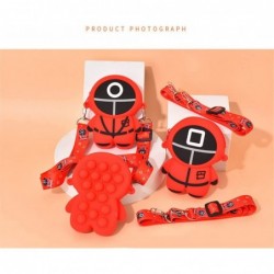 Pop Fidget Toys Shoulder Bag Squid Man Pop Fidgets Bag Purse for Girls Relief Stress Sensory Fidget Toys for Kids Push Popper...