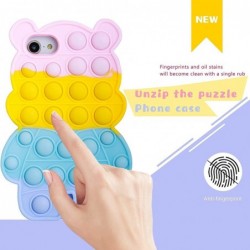 Pop It Phone Case for iPhone 6 Plus / 6s Plus/ 7 Plus/ 8 Plus Push Pop Bubble Fidget Toys iPhone Sensory Case Bubble Popper A...