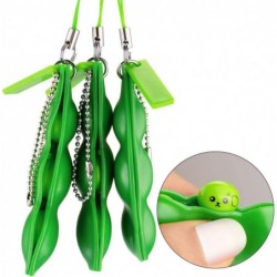 Pack Fidget Bean Toy Squeeze-a-Bean Toys Extrusion Bean Pea Soybean Stress Relieving Chain Toys Funny Facial Expression Edama...