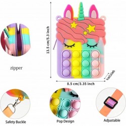 Pop Purse Unicorn Shoulder Crossbody Bag Fidget It Purse Toys for Girls and Women Bubble Push Pop Sensory Silicone Fidget Toy...