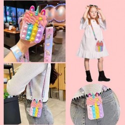 Pop Purse Unicorn Shoulder Crossbody Bag Fidget It Purse Toys for Girls and Women Bubble Push Pop Sensory Silicone Fidget Toy...