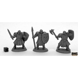 Miniatures: 44034 - Maggotcrown Men at Arms (3) Bones Black Unpainted Plastic $20.60 Miniature Novelty Toys