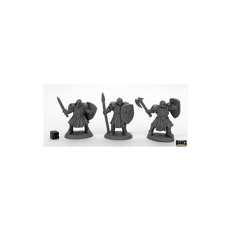 Miniatures: 44034 - Maggotcrown Men at Arms (3) Bones Black Unpainted Plastic $20.60 Miniature Novelty Toys