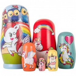 Nesting Dolls Russian Matryoshka Wood Stacking Dolls for Kids Handmade Toys (Unicorn) $29.93 Nesting Dolls