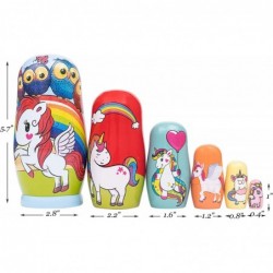 Nesting Dolls Russian Matryoshka Wood Stacking Dolls for Kids Handmade Toys (Unicorn) $29.93 Nesting Dolls