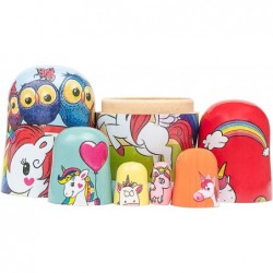 Nesting Dolls Russian Matryoshka Wood Stacking Dolls for Kids Handmade Toys (Unicorn) $29.93 Nesting Dolls