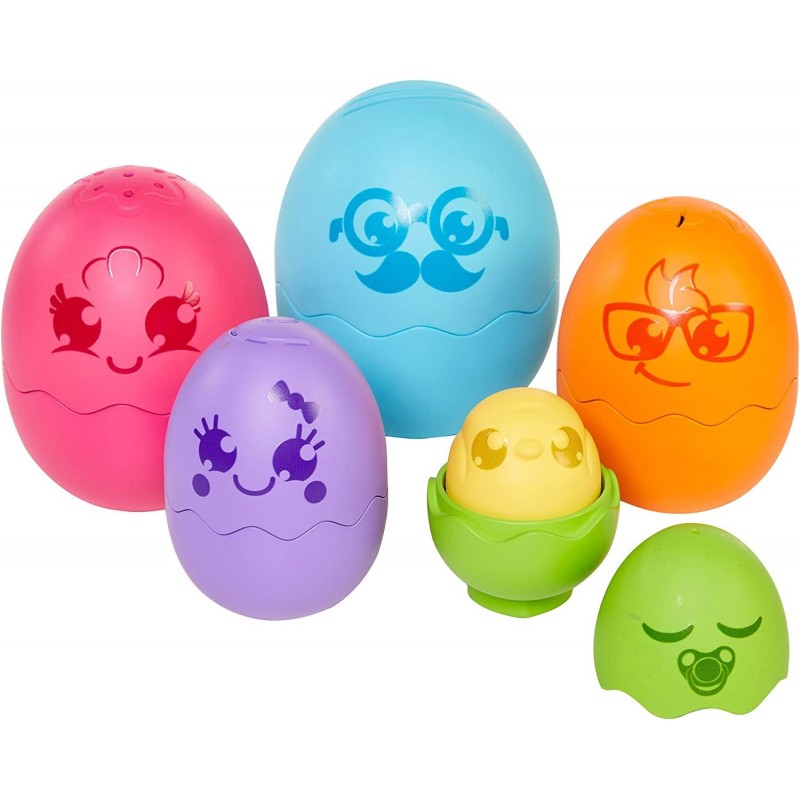 TOMY Hide & Squeak Nesting Eggs – Stacking and Sorting Bath Toy $30.35 Nesting Dolls