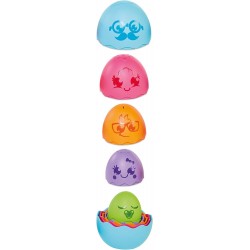 TOMY Hide & Squeak Nesting Eggs – Stacking and Sorting Bath Toy $30.35 Nesting Dolls