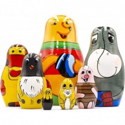 Winnie Pooh Bear Tigger Piglet Eeyore Russian Matryoshka Nesting Wooden Doll $58.47 Nesting Dolls