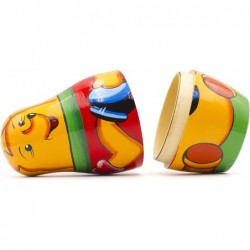 Winnie Pooh Bear Tigger Piglet Eeyore Russian Matryoshka Nesting Wooden Doll $58.47 Nesting Dolls