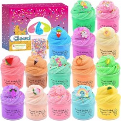 Scented Cloud Slime Kit 15 Pack with Cute Slime Charms Slime Party Favor Putty Toy for Girls and Boys Super Soft and Non-Stic...