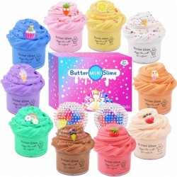 12 Pack Butter Slime Kit Including 2 Pack Stress Relief Balls Super Soft & Non-Sticky Kids Party Stress Relief Putty Toy for ...