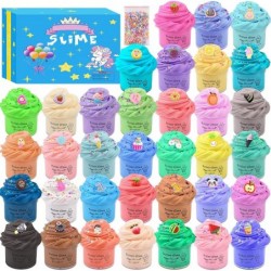 35 Pack Mini Butter Slime Kit Scented Fluffy Slime Kits for Girs and Boys with Unicorn Cute Slime Accessories Super Soft & No...