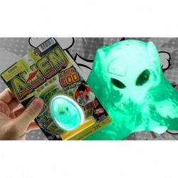 Inflatable Glow in The Dark Egg Slime & Alien Figure (12 Packs) Neon Gooey Fidget Toy Slime Kit Putty Sensory Tactile Stimula...