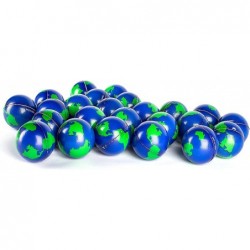 Bulk Lot of 2 Dozen World 2 " Stress Balls Earth Stress Relief Toys Therapeutic Educational Balls 24 Globe Squeeze Stress Bal...