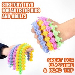 8 Pack Stretchy Strings Sensory Toys Squeeze Noodle Toys Build Resistance Autism Toys for Classroom Student Stress Relief Ant...