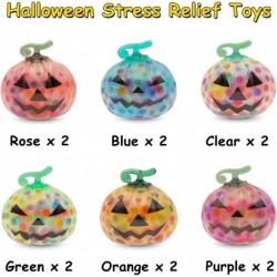 12 Pack Halloween Pumpkin Stress Balls Fidget Toys Squishy Squeeze Ball Toys for Kids Boys Girls Stress Relief Halloween Part...