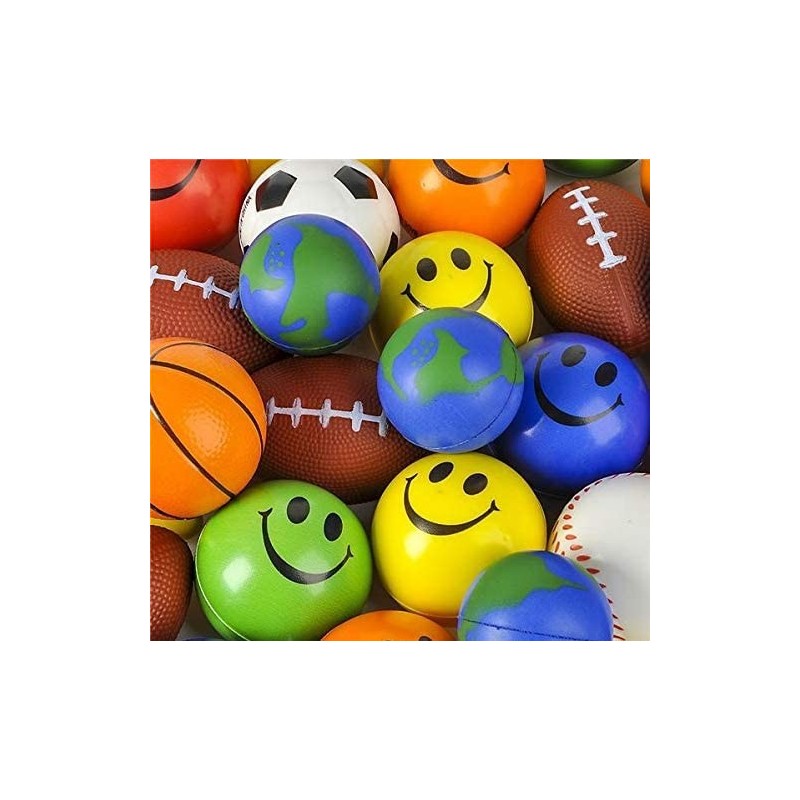 25 PC Stress Ball Toy Assortment 25 Pieces per Order $32.18 Squeeze Toys