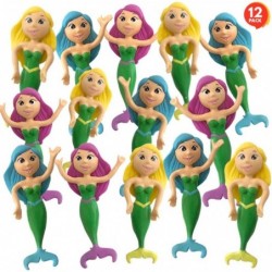 Bendable Mermaid Figures Set of 12 Flexible Magical Figurines Stress Relief Fidget Toys for Kids Birthday Party Favors Goodie...