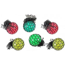 Set of 6 - Tiny 1.5" Mesh Balls - Squishy Fidget Ball with Web Netting - Stress Ball Color Changing Blobs - Sensory Fidget To...