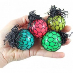 Set of 6 - Tiny 1.5" Mesh Balls - Squishy Fidget Ball with Web Netting - Stress Ball Color Changing Blobs - Sensory Fidget To...