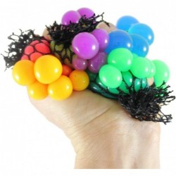 Set of 6 - Tiny 1.5" Mesh Balls - Squishy Fidget Ball with Web Netting - Stress Ball Color Changing Blobs - Sensory Fidget To...