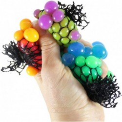 Set of 6 - Tiny 1.5" Mesh Balls - Squishy Fidget Ball with Web Netting - Stress Ball Color Changing Blobs - Sensory Fidget To...