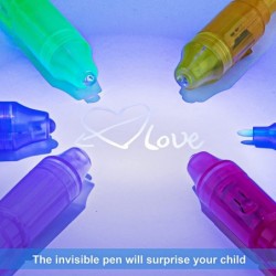 Invisible Ink Pen 5 PCS Spy pen With UV Pen Light Party Favors for Kids 8-12 Stocking Stuffers for Kids Christmas provide Tha...