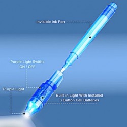 Invisible Ink Pen 5 PCS Spy pen With UV Pen Light Party Favors for Kids 8-12 Stocking Stuffers for Kids Christmas provide Tha...