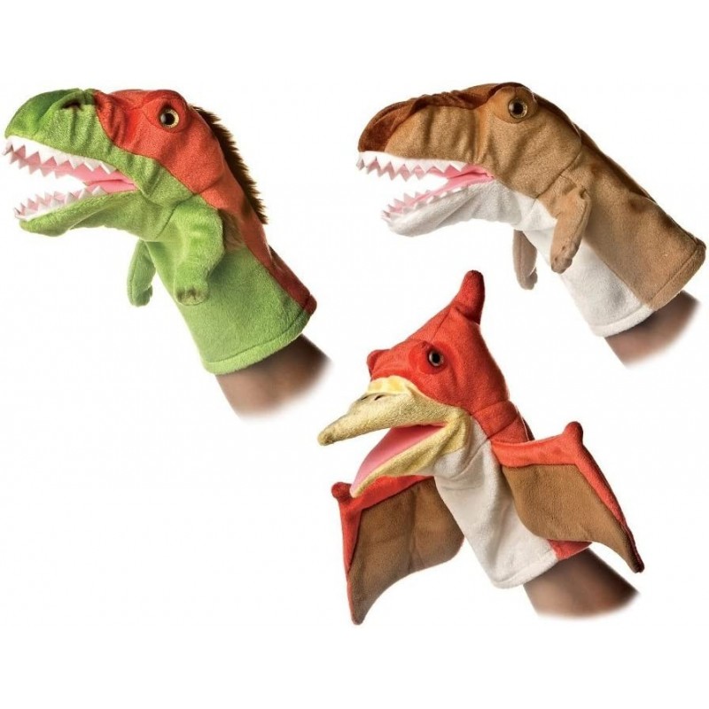 10" Velociraptor T-Rex Pteranodon Dinosaur Hand Puppet Bundle $48.65 Hand Puppets