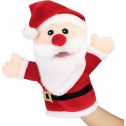 Plush Father Christmas Hand Puppet with Open Movable Mouth for Imaginative Play Role Play Interactive Toy for Storytelling Te...