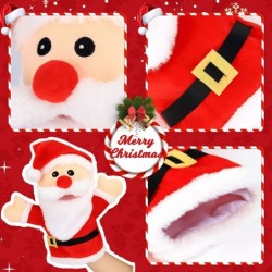 Plush Father Christmas Hand Puppet with Open Movable Mouth for Imaginative Play Role Play Interactive Toy for Storytelling Te...