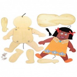 AT816 Wooden People Puppet Kits - Pack of 4 Puppets for Kids to Make Paint Decorate and Play with. $17.88 Hand Puppets