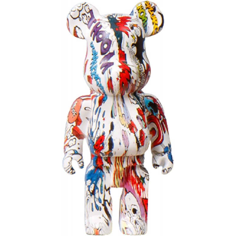 Bearbricks Violent Bear Building Blocks Bear Doodle Personality Pattern Figurine 400% Model Handmade Collectible Toy Gift Fas...