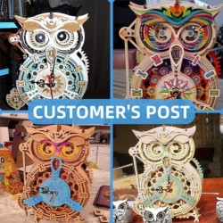 3D Puzzles for Adults Wooden Owl Clock Mechnical Gear Model Kits Gift for Adults & Teens (161 PCS) $85.92 3-D Puzzles